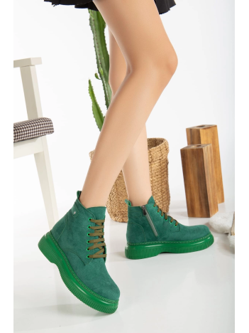 Jiwa Yeşil Süet Bağcıklı Bot Jiwa Yeşil Süet Bağcıklı Bot