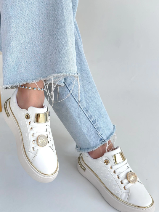 Jlar Beyaz Cilt Bağcıklı Spor Ayakkabı Jlar Beyaz Cilt Bağcıklı Spor Ayakkabı