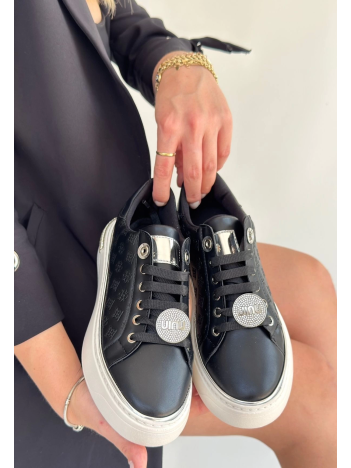 Jlar Siyah Cilt Bağcıklı Spor Ayakkabı Jlar Siyah Cilt Bağcıklı Spor Ayakkabı