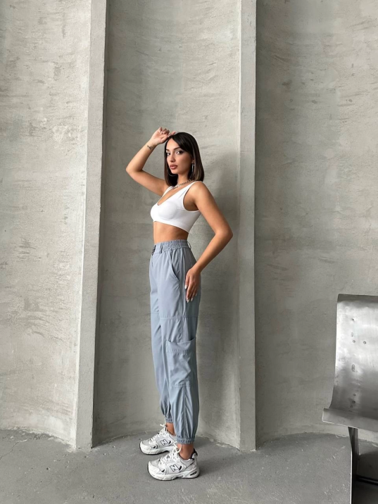 Jogger lastik paça pantolon Jogger lastik paça pantolon