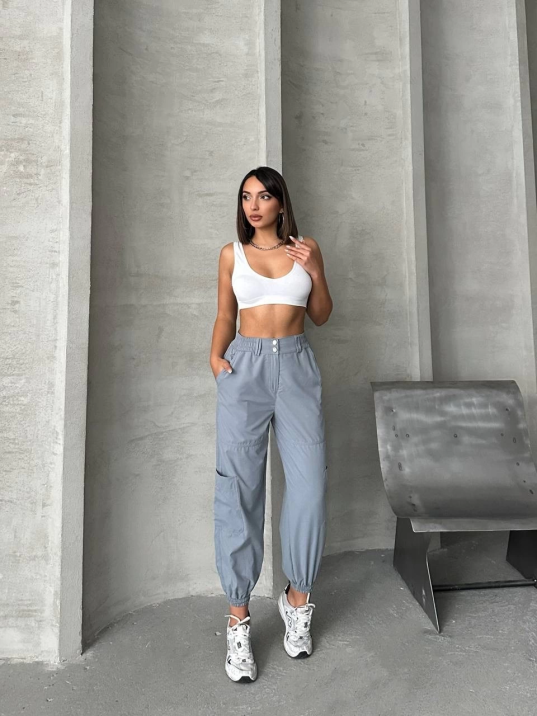 Jogger lastik paça pantolon Jogger lastik paça pantolon