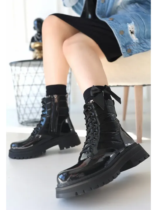 Josse Siyah Rugan Bağcıklı Bot Josse Siyah Rugan Bağcıklı Bot