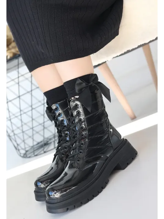 Josse Siyah Rugan Bağcıklı Bot Josse Siyah Rugan Bağcıklı Bot