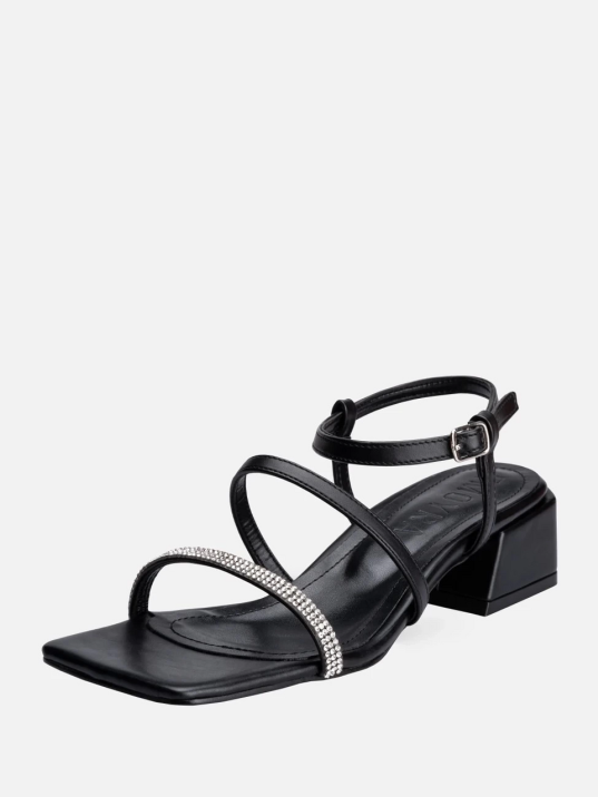 Jotti Siyah Cilt Topuklu Ayakkabı Jotti Siyah Cilt Topuklu Ayakkabı