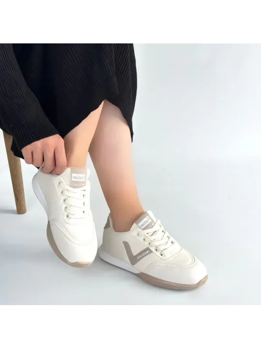 Jowen Bej Cilt Vizon Detaylı Bağcıklı Spor Ayakkabı