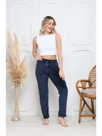 Kadife pijama altı lacivert q7013