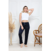 Kadife pijama altı lacivert üzerine beyaz Pontiye desenli q7013