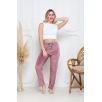 Kadife pijama altı pembe q7013