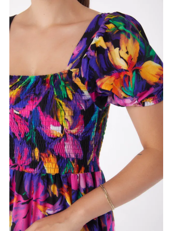 Kadın Fuşya Gipeli Kısa Kollu Elbise Kadın Fuşya Gipeli Kısa Kollu Elbise