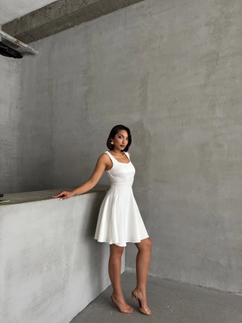 Kadın Kare Yaka Kısa Elbise S251188