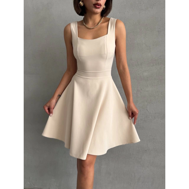 Kadın kare yaka kısa elbise s251188 Kadın kare yaka kısa elbise s251188