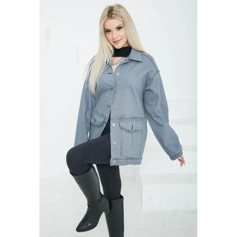 Kadın Oversize Körüklü Cep Kot Kadın Oversize Körüklü Cep Kot