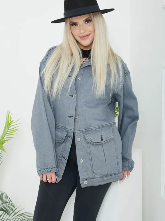 Kadın Oversize Körüklü Cep Kot Kadın Oversize Körüklü Cep Kot