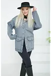 Kadın Oversize Körüklü Cep Kot