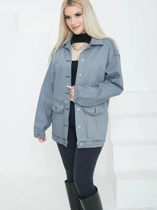 Kadın Oversize Körüklü Cep Kot Kadın Oversize Körüklü Cep Kot