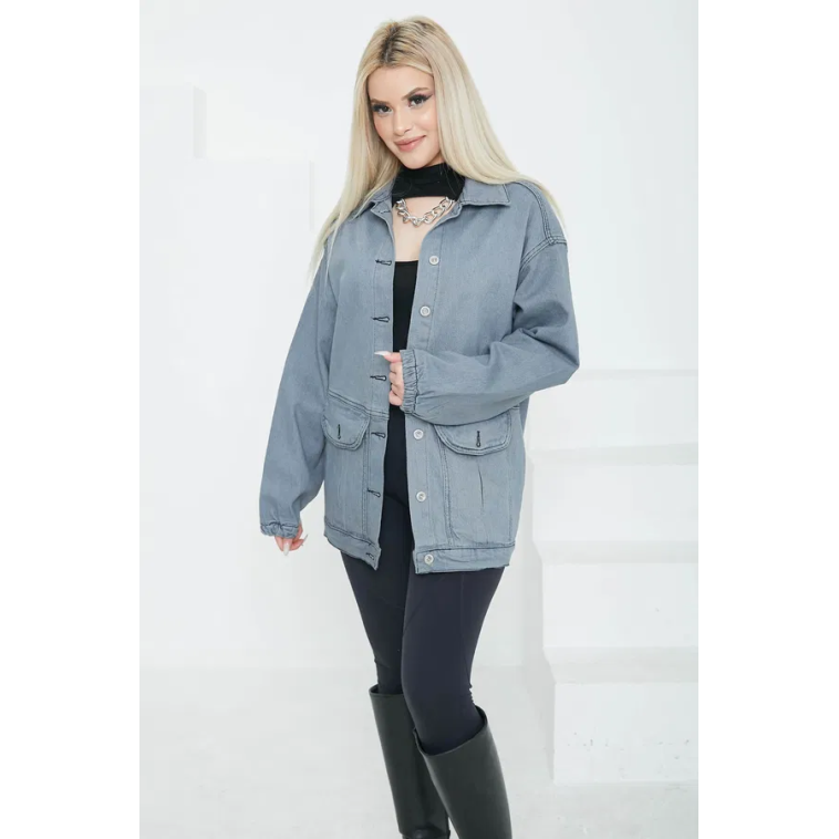 Kadın Oversize Körüklü Cep Kot Kadın Oversize Körüklü Cep Kot