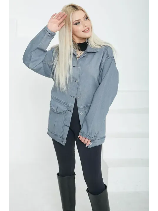 Kadın Oversize Körüklü Cep Kot Kadın Oversize Körüklü Cep Kot