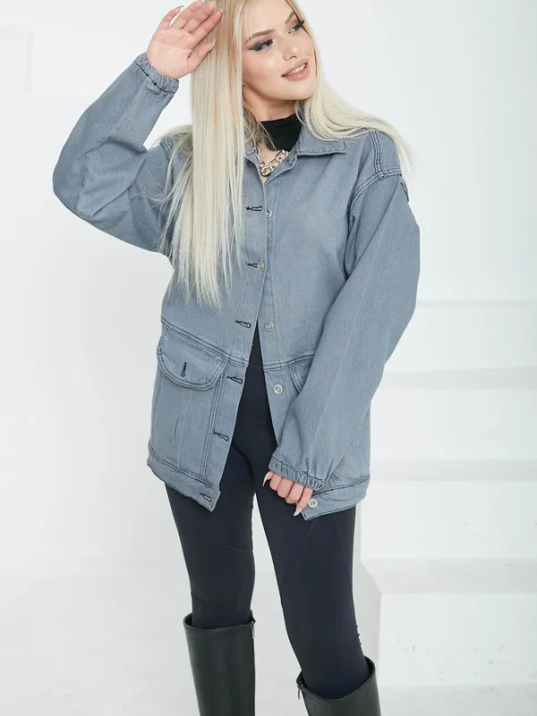 Kadın Oversize Körüklü Cep Kot Kadın Oversize Körüklü Cep Kot