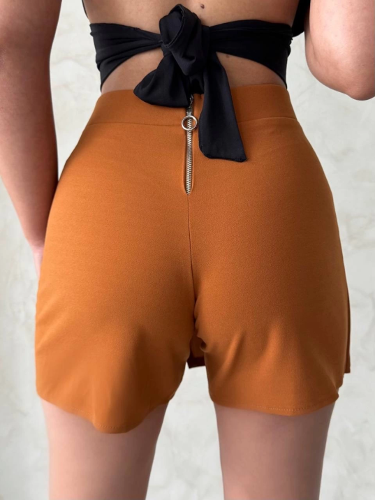 Kapaklı şort etek camel s208 Kapaklı şort etek camel s208