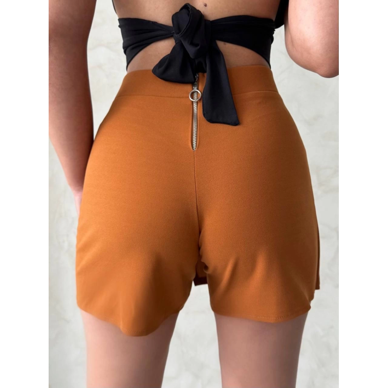 Kapaklı şort etek camel s208 Kapaklı şort etek camel s208