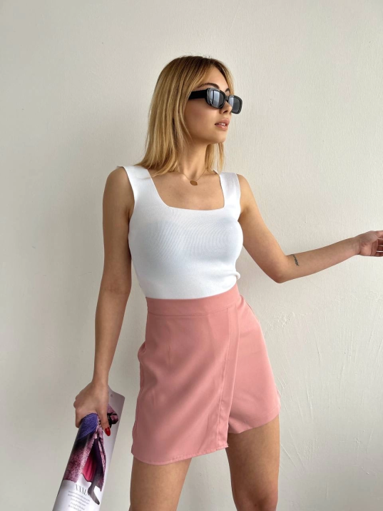 Kapaklı şort etek pudra s208 Kapaklı şort etek pudra s208