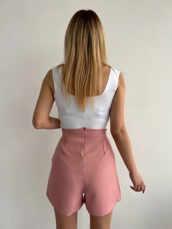 Kapaklı şort etek pudra s208 Kapaklı şort etek pudra s208