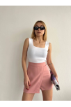 Kapaklı Şort Etek Pudra S208 Kapaklı Şort Etek Pudra S208