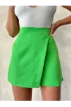 Kapaklı Şort Etek Yeşil S24901