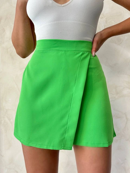 Kapaklı şort etek yeşil s24901 Kapaklı şort etek yeşil s24901