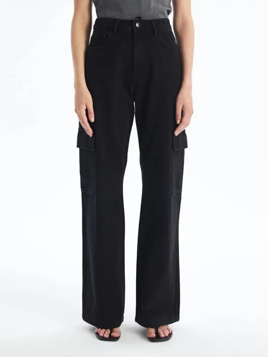 Kargo Cep Jeans Pantolon Siyah Kargo Cep Jeans Pantolon Siyah