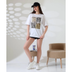 Karma desenli oversize tişört Karma desenli oversize tişört