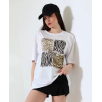 Karma desenli oversize tişört Karma desenli oversize tişört