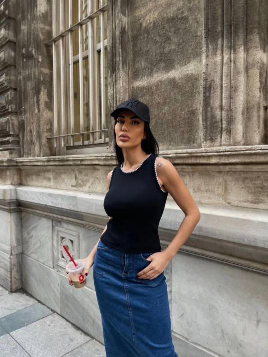 Kaşkorse kumaş bluz Kaşkorse kumaş bluz