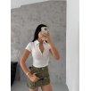 kaşkorse yaka fermuarlı bluz beyaz kaşkorse yaka fermuarlı bluz beyaz