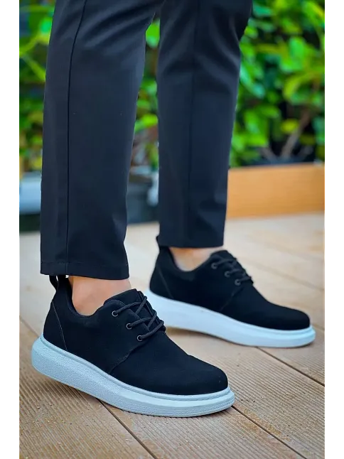 Kb-003 Kuback Siyah Süet Bağcıklı  Günlük Erkek  Ayakkabı