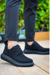 Kb-003 Kuback Siyah Süet Siyah Taban Bağcıklı  Günlük Erkek  Ayakkabı