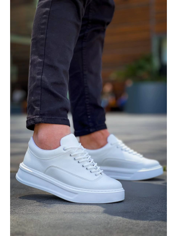 Kb-005 Kuback Beyaz Cilt   Bağcıklı  Günlük Erkek  Ayakkabı