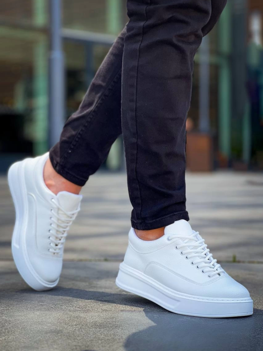 Kb-005 Kuback Beyaz Cilt   Bağcıklı  Günlük Erkek  Ayakkabı