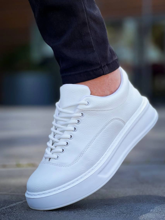 Kb-005 Kuback Beyaz Cilt   Bağcıklı  Günlük Erkek  Ayakkabı