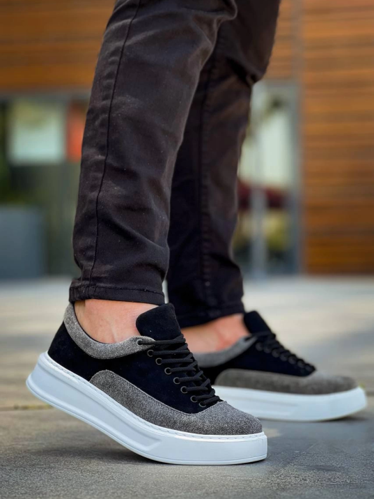 KB-005 Kuback Siyah Gri Süet Bağcıklı  Günlük Erkek  Ayakkabı KB-005 Kuback Siyah Gri Süet Bağcıklı  Günlük Erkek  Ayakkabı