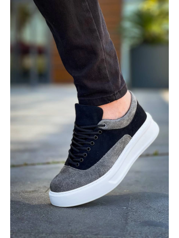 KB-005 Kuback Siyah Gri Süet Bağcıklı  Günlük Erkek  Ayakkabı KB-005 Kuback Siyah Gri Süet Bağcıklı  Günlük Erkek  Ayakkabı