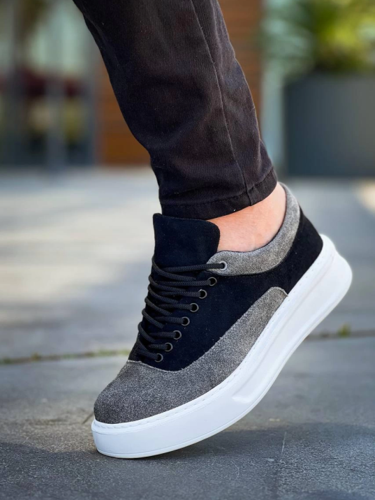 KB-005 Kuback Siyah Gri Süet Bağcıklı  Günlük Erkek  Ayakkabı KB-005 Kuback Siyah Gri Süet Bağcıklı  Günlük Erkek  Ayakkabı