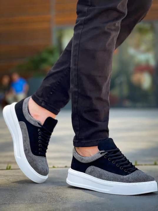 KB-005 Kuback Siyah Gri Süet Bağcıklı  Günlük Erkek  Ayakkabı KB-005 Kuback Siyah Gri Süet Bağcıklı  Günlük Erkek  Ayakkabı