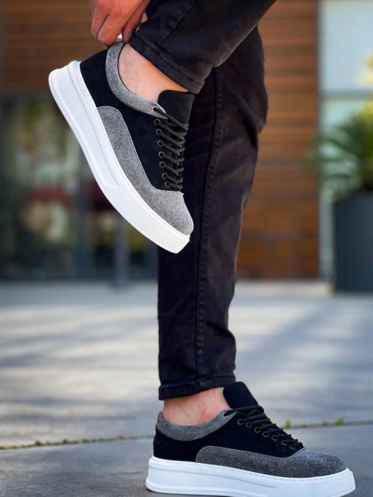 KB-005 Kuback Siyah Gri Süet Bağcıklı  Günlük Erkek  Ayakkabı KB-005 Kuback Siyah Gri Süet Bağcıklı  Günlük Erkek  Ayakkabı