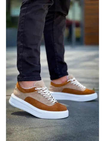 Kb-005 Kuback Vizon Taba Süet Bağcıklı  Günlük Erkek  Ayakkabı