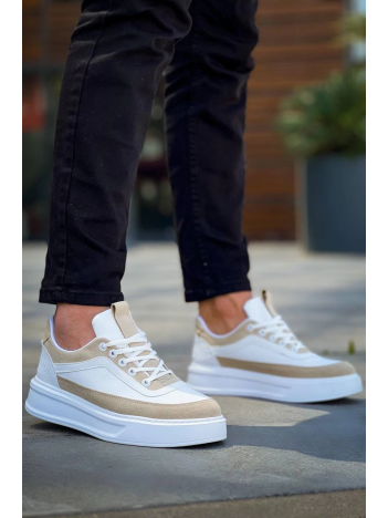 KB-006 Kuback Beyaz Cilt Bej Süet  Yüksek Taban Bağcıklı Günlük Erkek Ayakkabı KB-006 Kuback Beyaz Cilt Bej Süet  Yüksek Taban Bağcıklı Günlük Erkek Ayakkabı