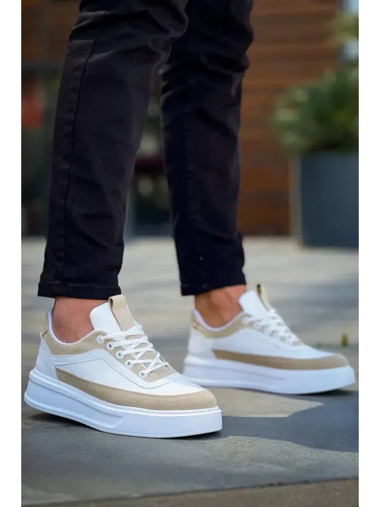 Kb-006 Kuback Beyaz Cilt Bej Süet Yüksek Taban Bağcıklı Günlük Erkek Ayakkabı Kb-006 Kuback Beyaz Cilt Bej Süet Yüksek Taban Bağcıklı Günlük Erkek Ayakkabı