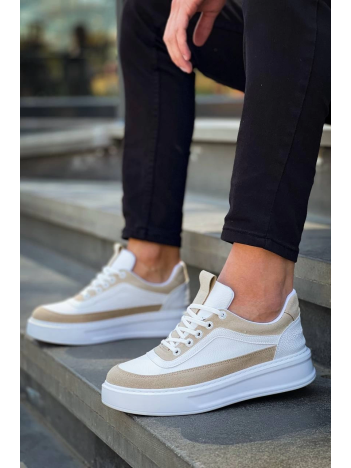 KB-006 Kuback Beyaz Cilt Bej Süet  Yüksek Taban Bağcıklı Günlük Erkek Ayakkabı KB-006 Kuback Beyaz Cilt Bej Süet  Yüksek Taban Bağcıklı Günlük Erkek Ayakkabı