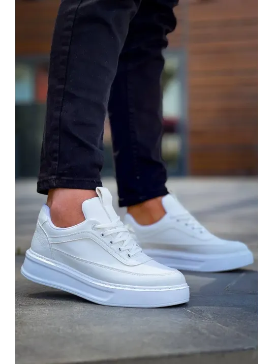 Kb-006 Kuback Beyaz Cilt Yüksek Taban Bağcıklı Günlük Erkek Ayakkabı Kb-006 Kuback Beyaz Cilt Yüksek Taban Bağcıklı Günlük Erkek Ayakkabı
