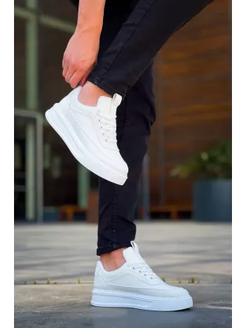 Kb-006 Kuback Beyaz Cilt Yüksek Taban Bağcıklı Günlük Erkek Ayakkabı Kb-006 Kuback Beyaz Cilt Yüksek Taban Bağcıklı Günlük Erkek Ayakkabı